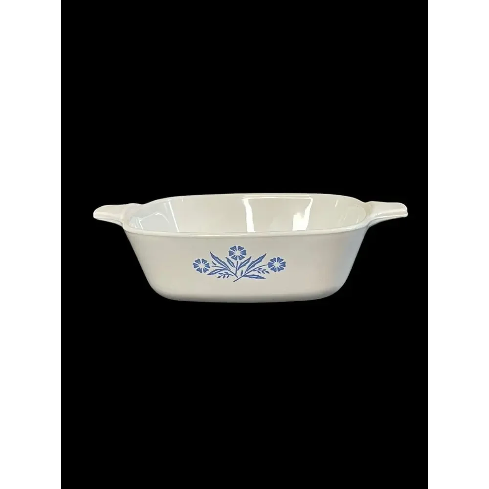 Vintage Blue Cornflower Floral CorningWare Kitchen Baking Casserole Dish Set 3